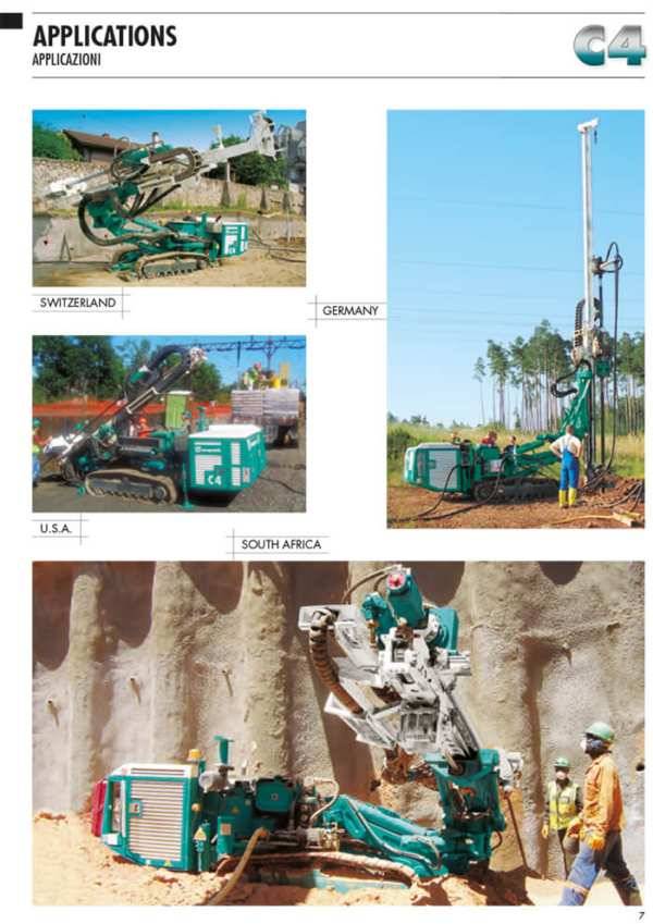 Full radio crawled drilling rig Casagrande C4 for rental DEC